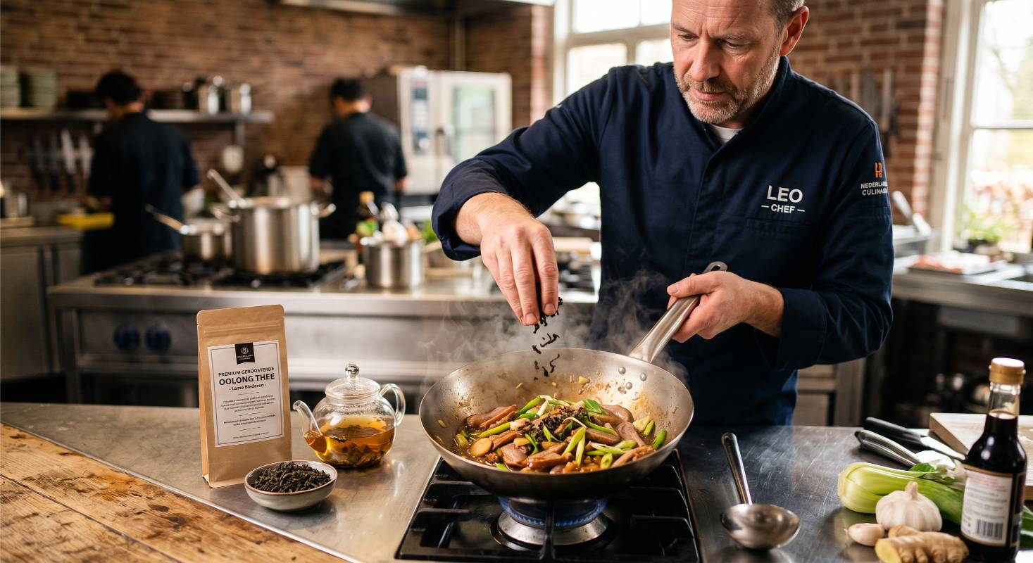 Koken met oolongblad als ingrediënt