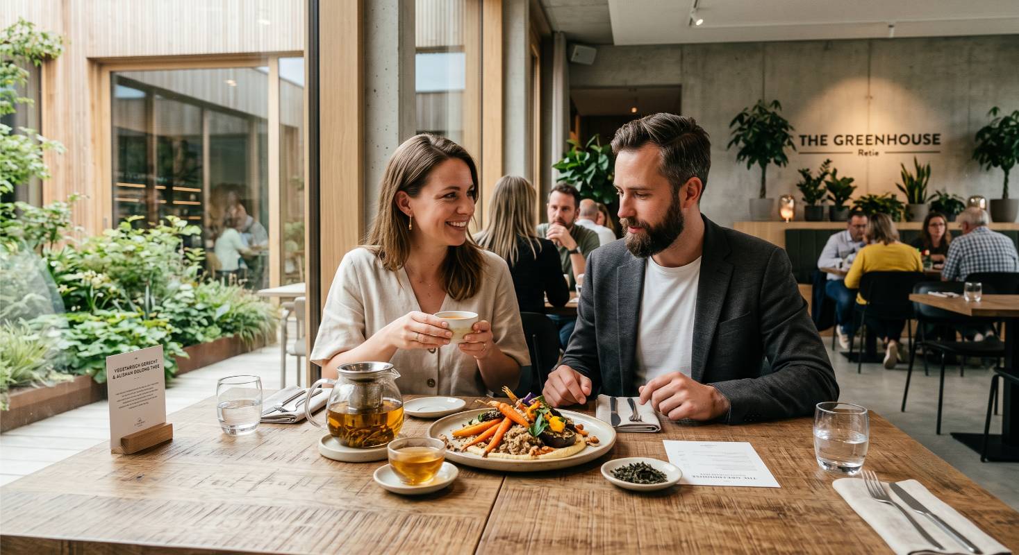 Oolong bij een vegetarisch gerecht