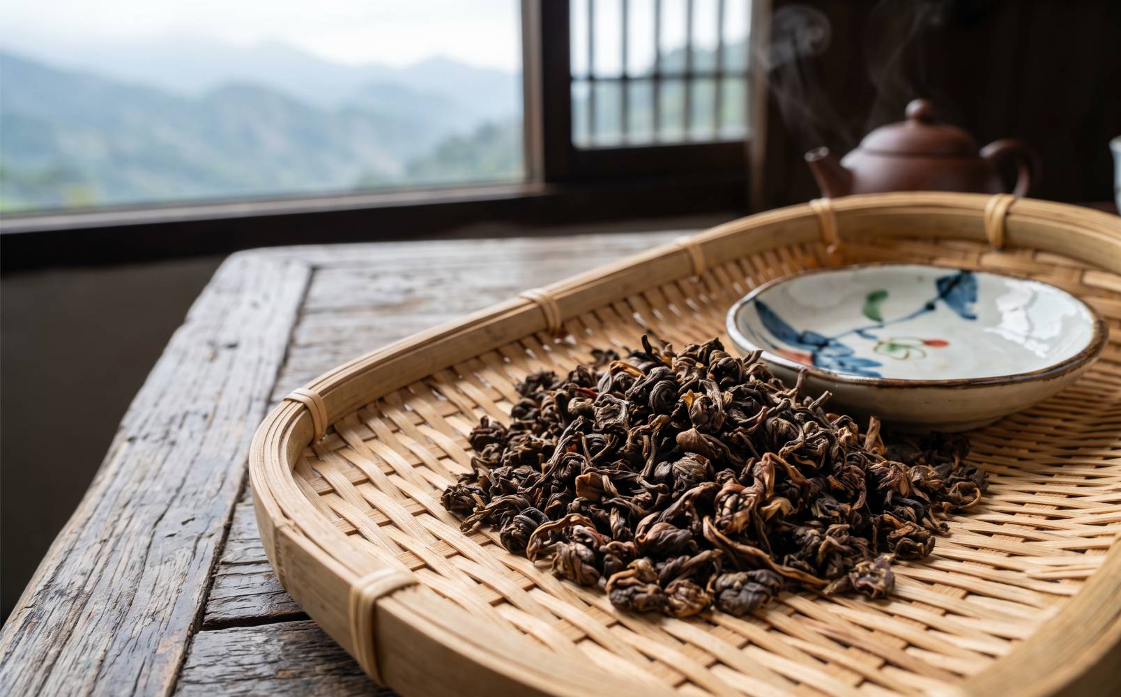 Geroosterde Dong Ding oolongbladeren