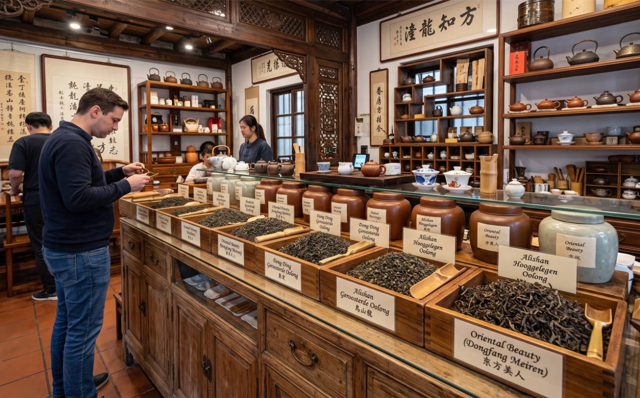 Gespecialiseerde theewinkel met losse oolong