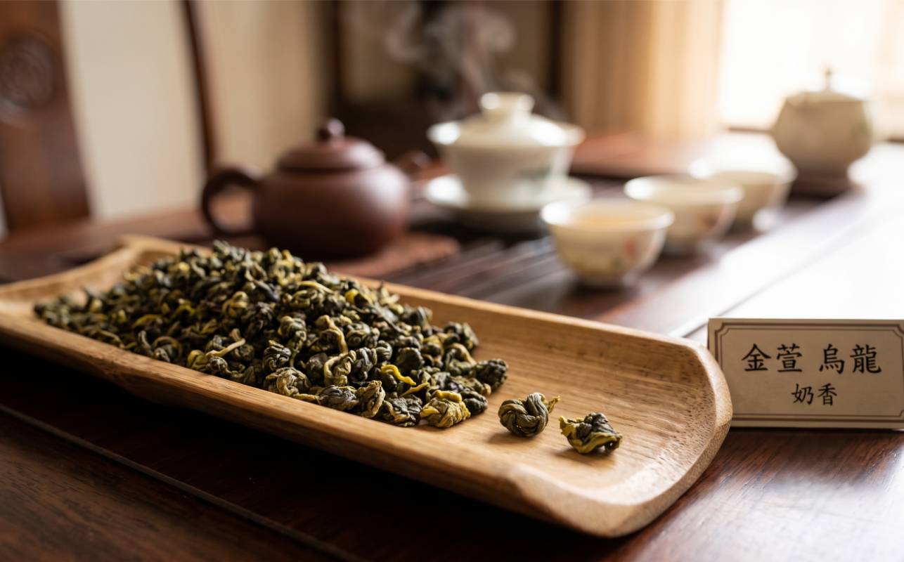 Romige, gerolde Jin Xuan oolong