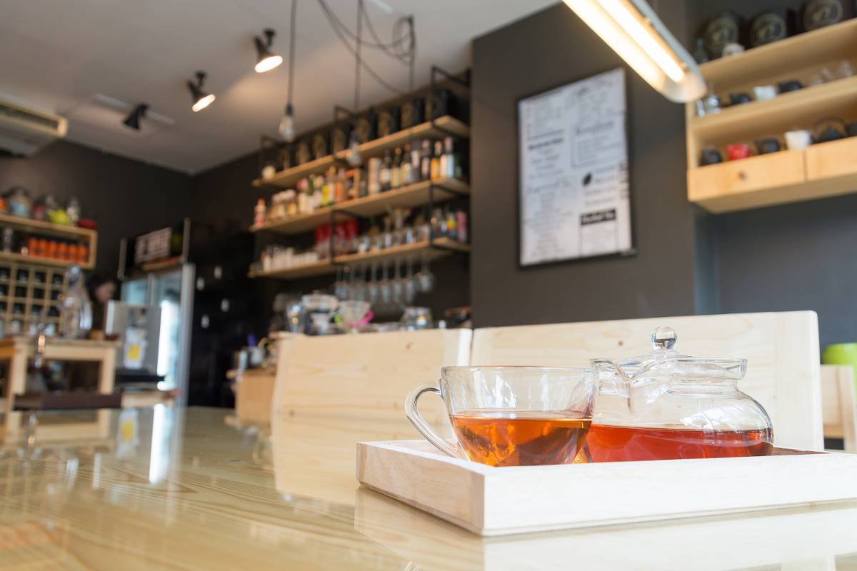 Moderne theebar met oolong