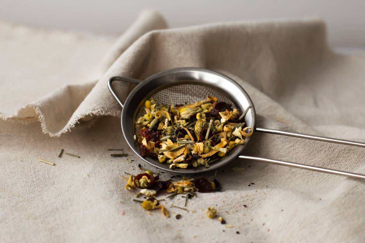Ruim theefilter met oolongblad